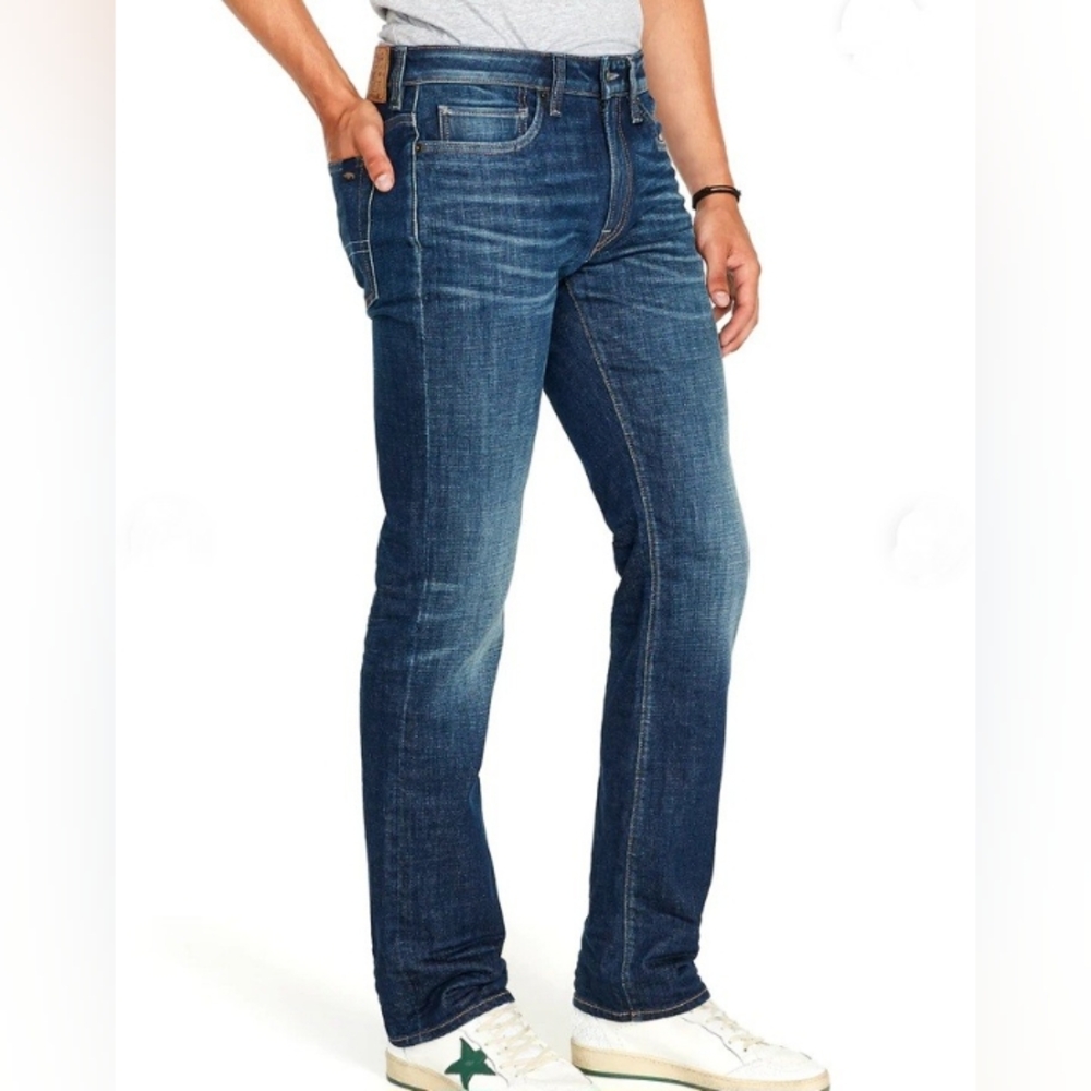 Men's- Strraight Six Buffalo David Bitton Dark Blue Denim -Size: 34'x36'.
